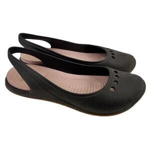 Crocs Tone Women's Skylar Slingback Flat Toning Sandals round toe slip on size 9